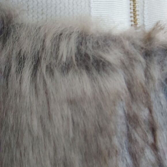 Kontrol Faux Fur Trim Crop Top M / L Beige Bodycon - Picture 8 of 13